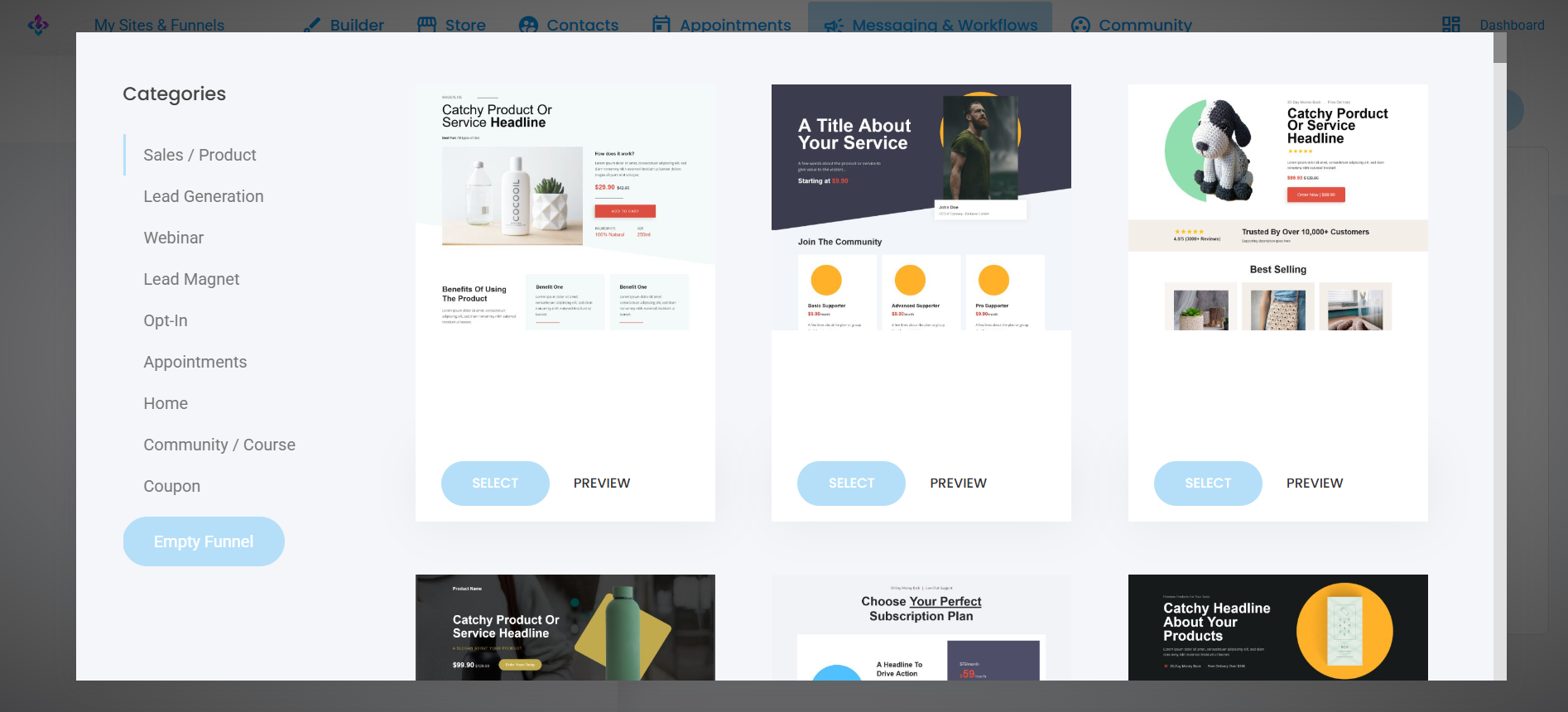 CRM funnel pipeline view